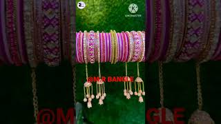 Fancy party wear bridal bangles !! 2023 new designs !! #short #trending #bangles