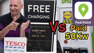 Tesco Vs Lidl Pod Point chargers How They Work With Tesla What’s The Cost?