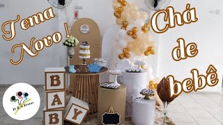 Tema de Festa para CHÁ DE BEBÊ - Veja como ficou a DECORAÇÃO DE FESTA.