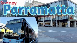 BUS TO PARRAMATTA STATION AND WALKING TO THE GREEK FESTIVAL