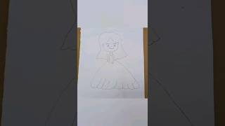 easy doll drawing for kids #drawing #dolldrawing #1mincrafts #anniecreations13 #youtubeshorts