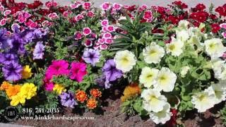 Paver Patio With Built-in Flower Beds