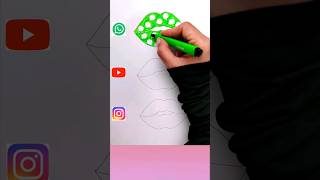 💄👄Painting Lips with Whatsapp| YouTube| Instagram| Logo Colors DIY #art #diy #painting  #satisfying