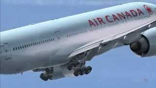 777 Immersion Air Canada Takeoff at PHL  : BEST FSX EFFECTS