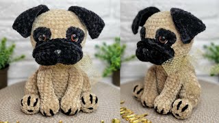 МК МОПС КРЮЧКОМ | HOW TO CROCHET PUG ❤️ #амигуруми #amigurumi