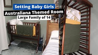 SETTING UP BABY GIRLS AUSTRALIANA THEMED ROOM | Large Family of 14 Daily Vlog