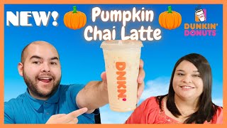 Dunkin' Donuts Pumpkin Chai Iced Latte Review | Dunkin' Fall Menu 2021 🎃