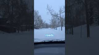 Roads yesterday #slippery #snow #canada  #viral