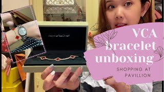 Van Cleef & Arpels 2021 Unboxing Vintage Alhambra bracelet & Pavillion KL #vca #vintagealhambra