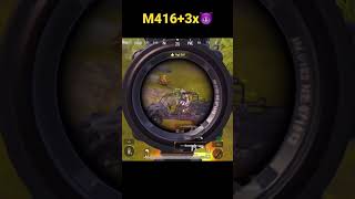 2 knocks with M416+3x spray #pubg #shorts