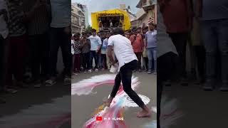 Colourful Rangoli designs 🌈 - Pratik.21artist - Toprangoli artist - #kolkata #colourful #shortvideo