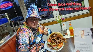 Döner Bros Würzburg Dönerladen der Turbo Döner mit extra viel Fleisch probiert Justus König J.K