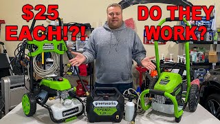 GREENWORKS PRESSURE WASHERS FOR $25! | DO THEY WORK? | CUSTOMER RETURNS LOWES