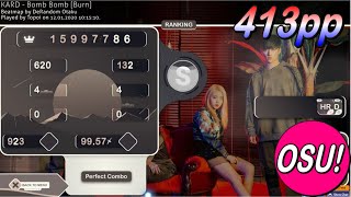 Osu! Topoi | 99,57% 6,17⭐ Bomb Bomb [Burn] +HDHR