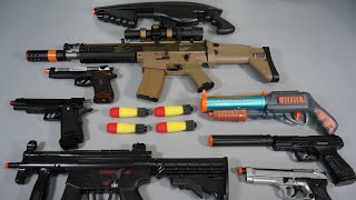 Double Barrel Rocket? Nerf Gun - GBB Airsoft Gun - FN SCAR - M1911 - Realistic Toy Gun Collection