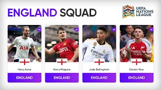 England Squad UEFA Nations League 2024/25