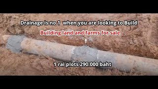 Drainage and new road. into a plots for sale in UdonThani  Farm for sale in udonThani