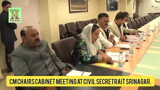 CM Chairs Cabinet Meeting at Civil Secretrait Srinagar.