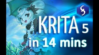 Krita - Tutorial for Beginners in 14 MINUTES! [ COMPLETE ]