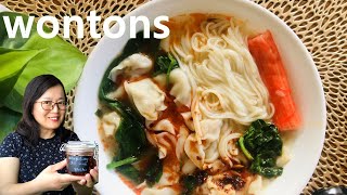 How to make wontons, wonton noodle  soup, fried wontons