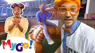 Blippi Visits a Baseball Stadium | Blippi | Full Episodes | MyGo! Sign Language For Kids | ASL