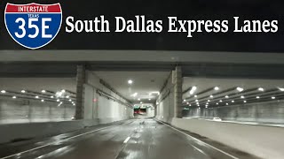 NEW I-35E Express Lanes in South Dallas, TX (Rainy Night Drive)