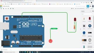 Tinkercad Урок №17 - Подключение датчика наклона SW 200D к Arduino  UNO #Tinkercad