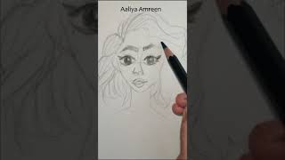 Drawing #115 | How to draw a girl with Short hair | Pencil Sketch | Step by Step | Aaliya Amreen