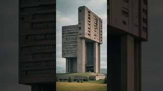 brutalist architecture. Soviet-inspired structures brought to life