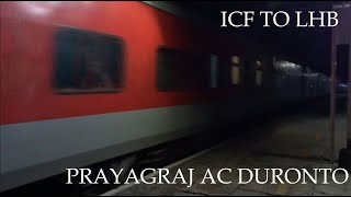 12293 मुम्बई प्रयागराज एसी दुरन्तो तेज गति मे स्टेशन पर करते हुए|| Indian Railways || ICF to LHB