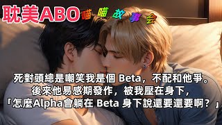 【完結耽美】#ABO 死對頭總是嘲笑我是個 Beta，不配和他爭。後來他易感期發作，被我壓在身下：「怎麼A會躺在 Beta 身下說還要還要啊？#雙男主 #男男  #耽美  #耽美廣播劇 #一口氣看完