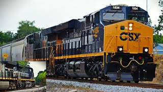 CSX 1834 - Georgia Road - Leads CSX M521 - 07-08-24