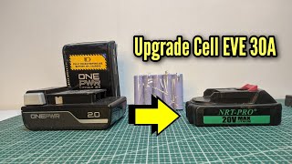 Tutorial Ganti Cell Baterai Cordless NRT Pro 20v dengan Baterai Cell EVE Onepower