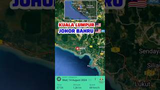 KUALA LUMPUR TO JOHOR BAHRU FLIGHT ROUTE AIRASIA AK6034 #fyp #shorts #airplane #aviation #aeroplane