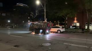 TTC rail grinder at king and Bathurst Street