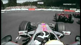 F1 Spa 2007   Alonso Vs Hamilton Eau Rouge Battle!