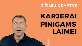 3 Žinių kryptys, kurios tau padės padaryti karjerą, uždirbti pinigų ir būti laimingam. #laime