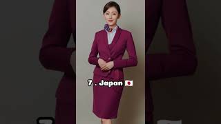 top 10 most beautiful air hostess uniform in 2024.#top10 #youtubeshorts #viralshorts #trandingshorts