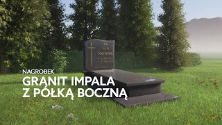 Nagrobek granit Impala z półką boczną