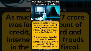 Over Rs 177 crore lost on account of frauds