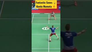 Fantastic Saves from Kento Momota vs Viktor Axelsen🔥😲 #shorts #badminton #kentomomota #viktor subsc👇