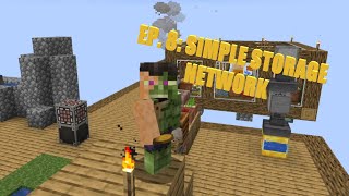 Minecraft Sky Bees 2 | Episode 8 | SIMPLE STORAGE NETWORK [Modded Questing Skyblock]