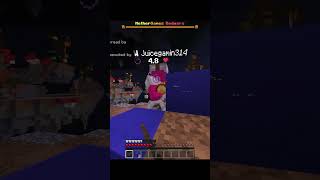 A hacker was playing with me but I got him #minecraft #viral #shorts #like #bedwars