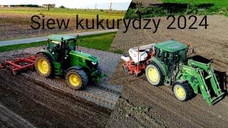 🌽Siew kukurydzy 2024🔥🦌 🚨john deere 6170r &john deere 5100r💪❗️