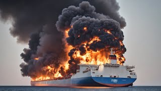 1 MINUTE AGO! Ukraine Sinks Russian Cargo Ship Carrying MILLIONS OF Tons of Iranian Aid!