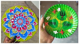 2 Easy Art ✨ ll Mandala art and plate painting 💗 ll Easy Painting 🖌️🎨