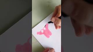 Drawing the Pink panther from hearts💕