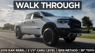 2019 Ram Rebel | 2 1/2" Carli Suspension, 18x9 Method, 35" Toyo | Walk Through |