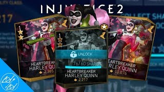 HEARTBREAKER HARLEY QUINN UNLOCK AND GEAR ACQUISITION || INJUSTICE 2 MOBILE