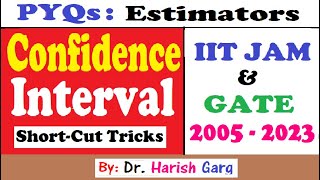 PYQs on Confidence Interval | Short Cut Tricks| GATE and IIT JAM Statistics 2005 to 2023